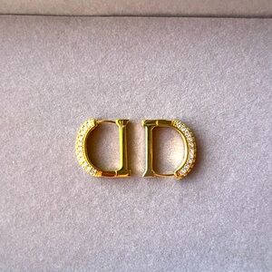 Gold and Crystal Earrings